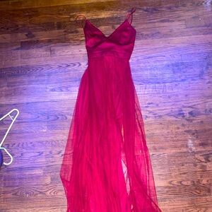 Cute red long dress